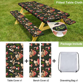 Play Tailor windproof elastic band demonstrates secure fit on table covers.