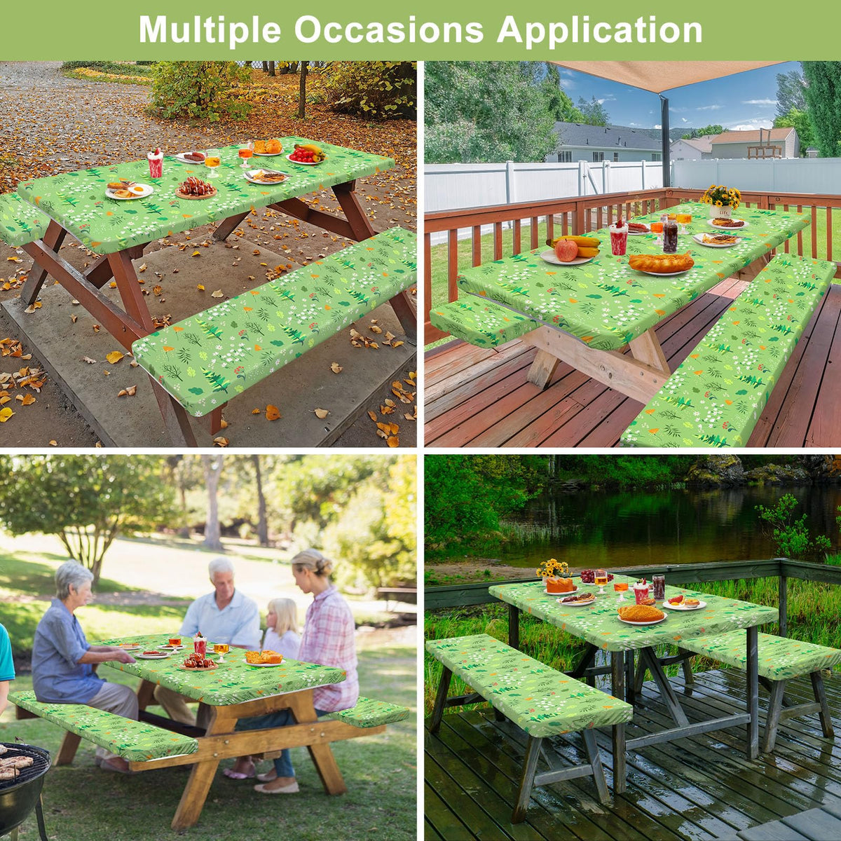 Play Tailor packaged set keeps table and benches ready for camping.