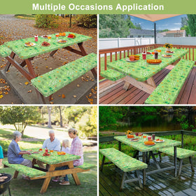 Play Tailor packaged set keeps table and benches ready for camping.