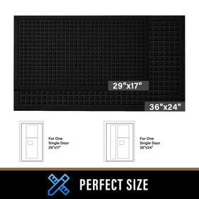 PLEASOR easy-clean mat that is machine washable for quick maintenance