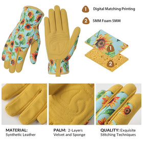 Pleneal elastic wrist fit keeps gloves secure while weeding