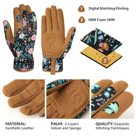 Pleneal garden gloves palm padding for secure grip during planting
