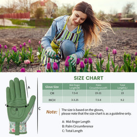 Pleneal gloves flexible ergonomic fit secure wrist during weeding.