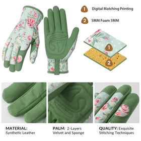 Pleneal gloves padded palm prevent scratches while planting vegetables.