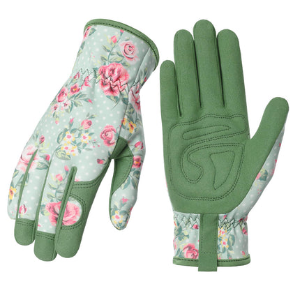 Pleneal leather gardening gloves thorn-proof for durable garden protection.
