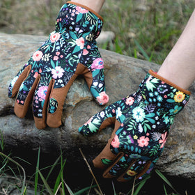 Pleneal leather gloves for gardening and pruning with reliable protection