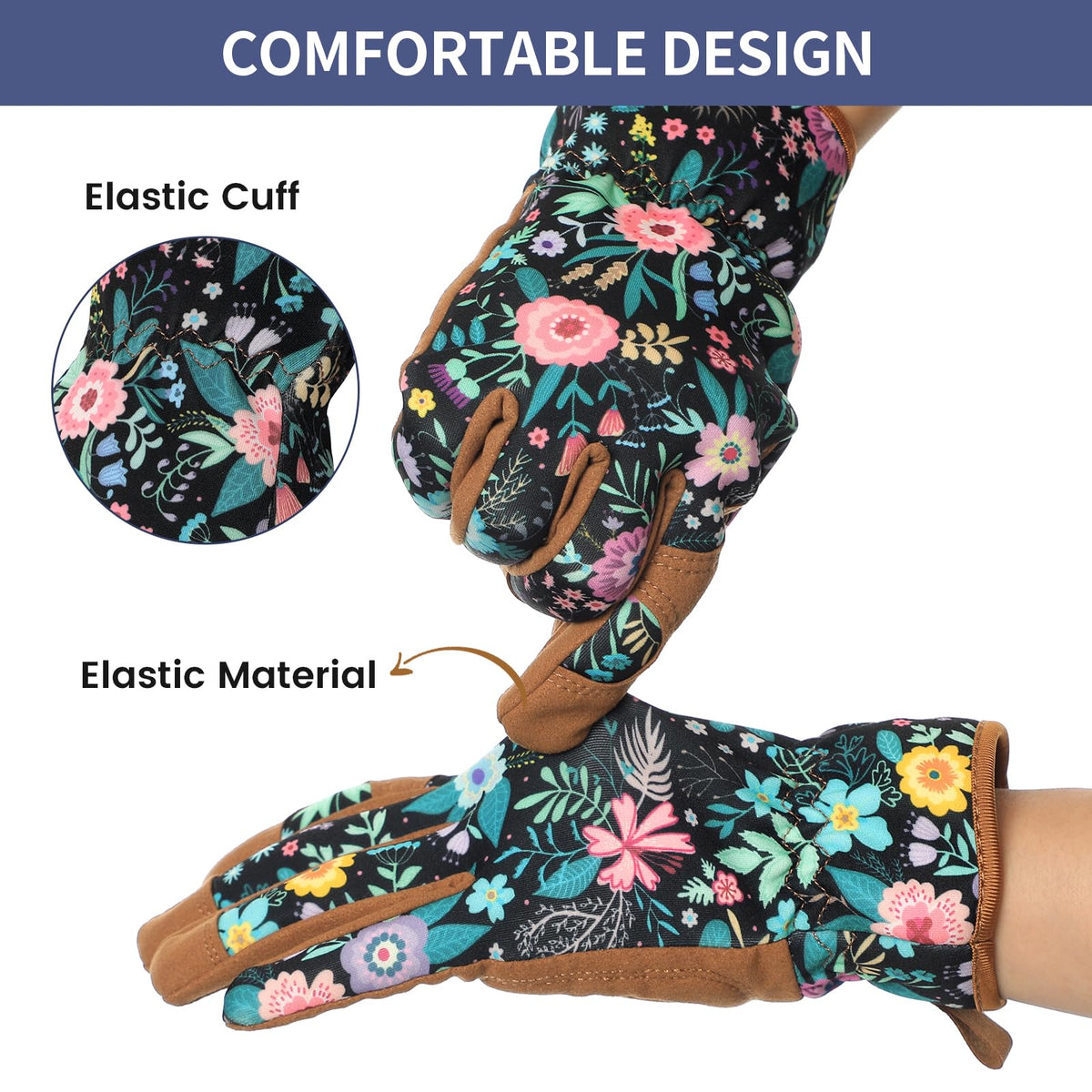 Pleneal microfiber leather back panel keeps hands cool during work