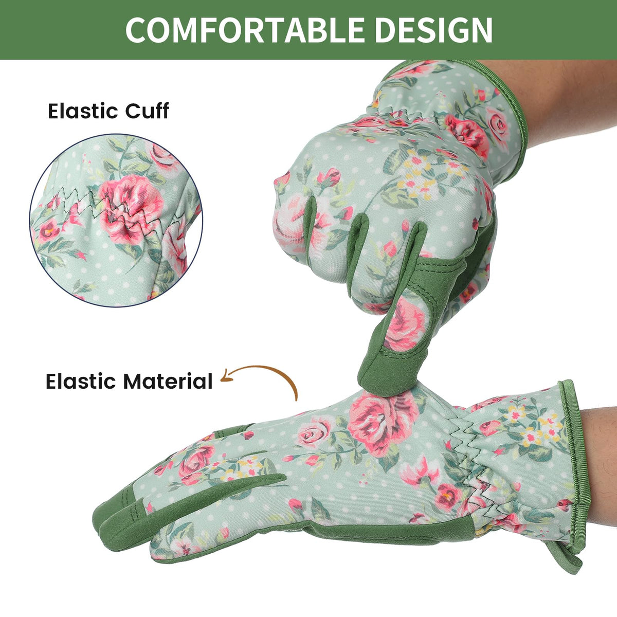 Pleneal gardening gloves machine washable for easy care.