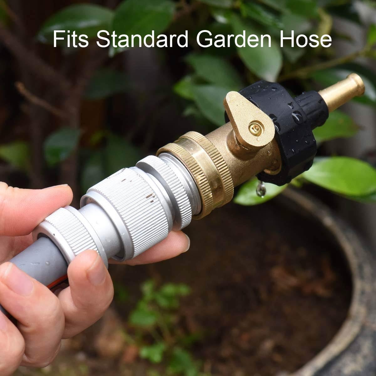 PLG brass jet nozzle with rubber grip, designed for comfortable extended use.