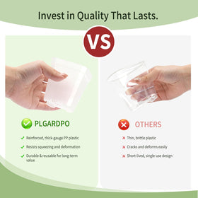 Plgardpo clear square nursery pot with drainage holes promotes healthy drainage and airflow.