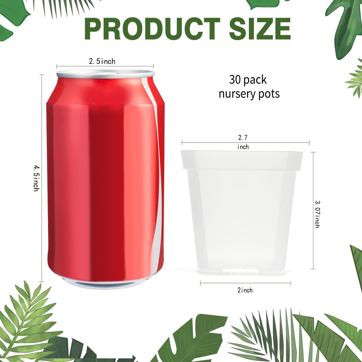 Plgardpo clear square nursery pot with frosted exterior resists cracking during reuse.