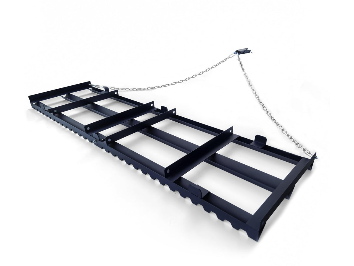 Plorvia 6FT drag harrow on driveway delivers a smooth, even surface