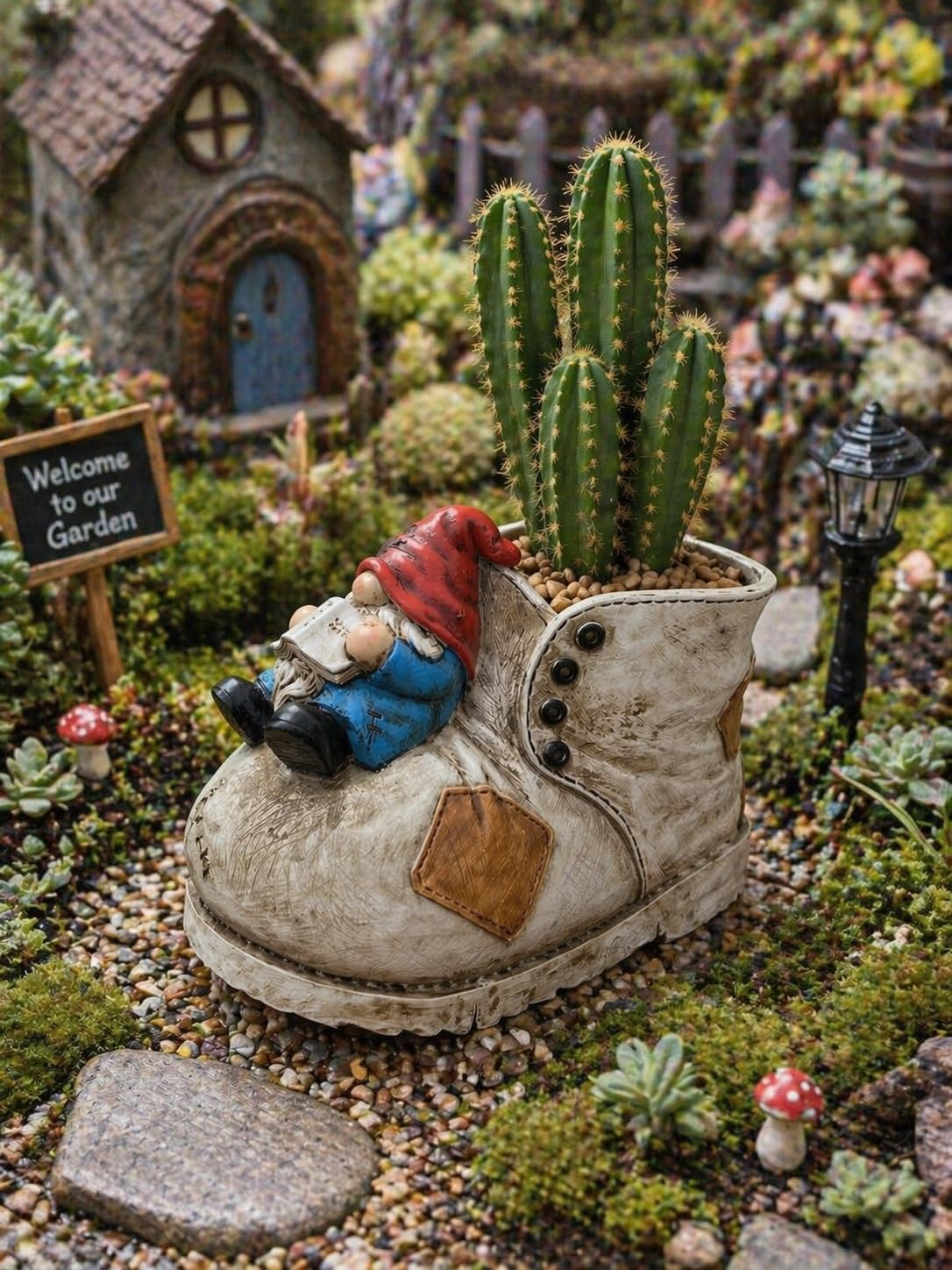 PlotX gnome planter garden-friendly design stays sturdy outdoors season after season.
