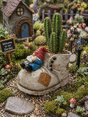 PlotX gnome planter garden-friendly design stays sturdy outdoors season after season.