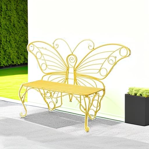 Plow & Hearth weatherproof bench on patio year-round outdoor use.