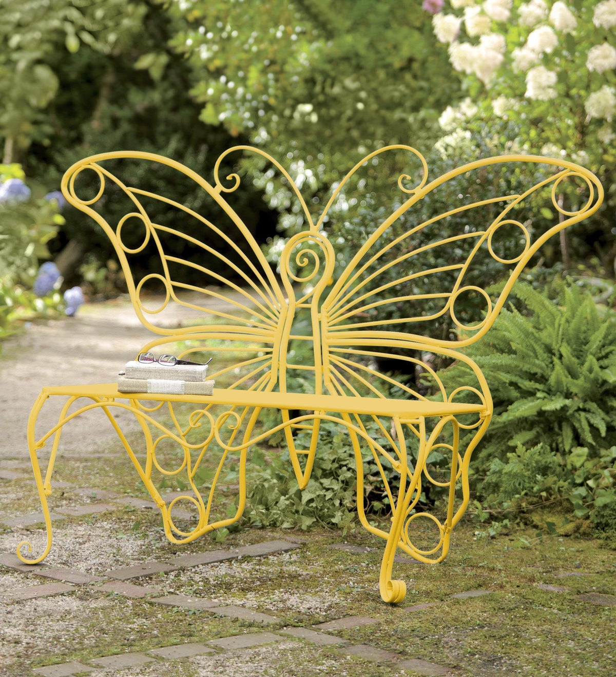 Plow & Hearth outdoor bench versatile for porch or garden.