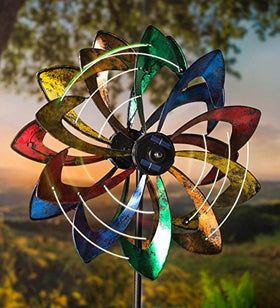 Plow & Hearth LED petals illuminate colorful garden evenings.