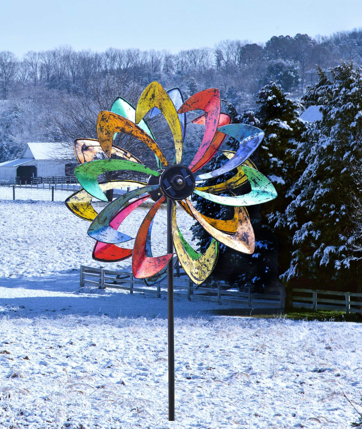 Plow & Hearth rainbow finish highlights foliage with bright color.