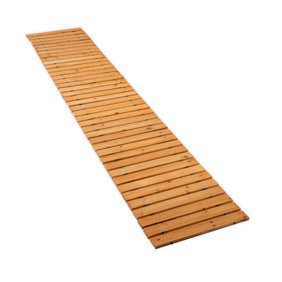 Plow & Hearth 8ft straight pathway in cedar keeps feet dry on damp ground