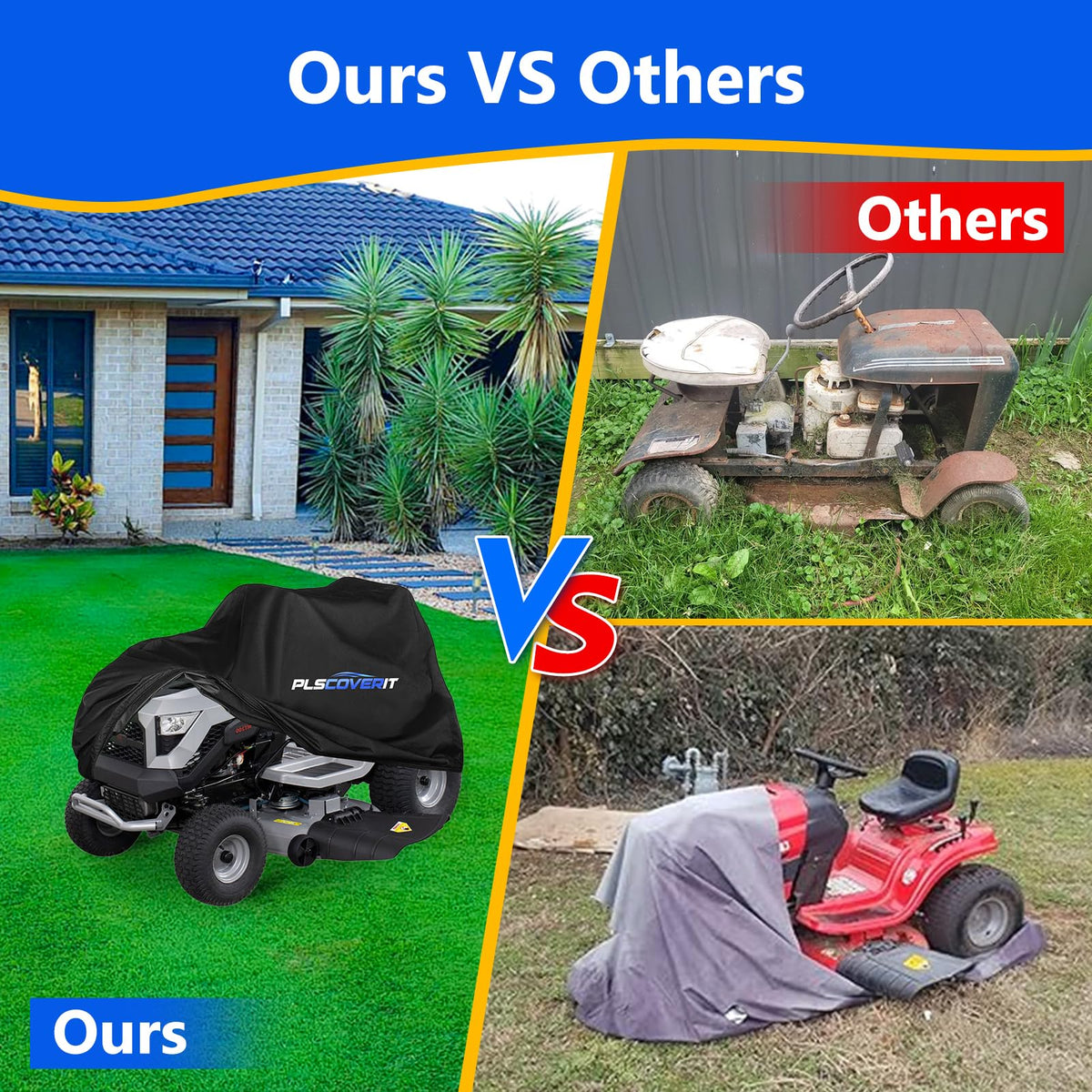 Plscoverit storage bag included with mower cover for tidy storage