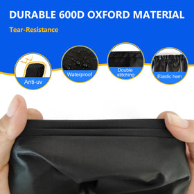 Plscoverit waterproof mower cover with drawstring securing the fit