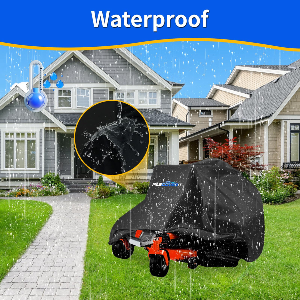 Plscoverit universal-fit mower cover protects most zero-turn models