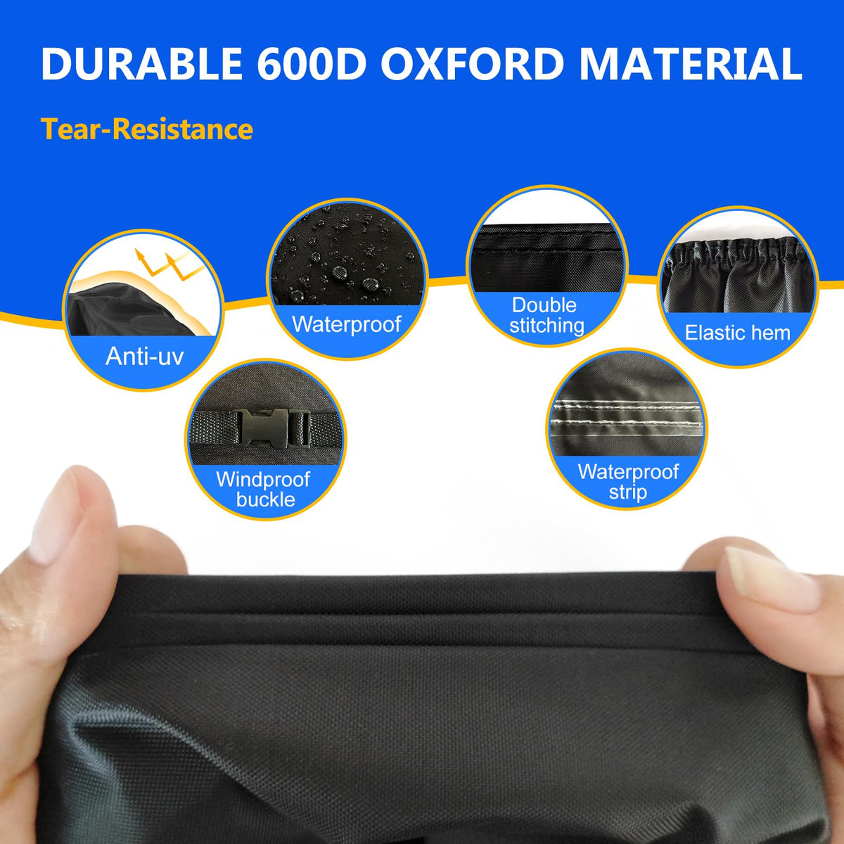 Plscoverit mower cover with waterproof coating shields against rain and dust