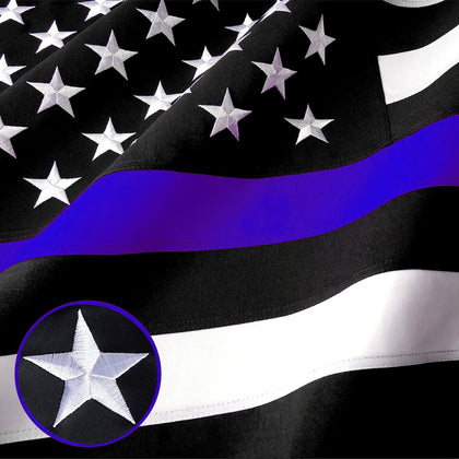 PLTCAT American flag thin blue line garden flag ideal for outdoor patriotic display