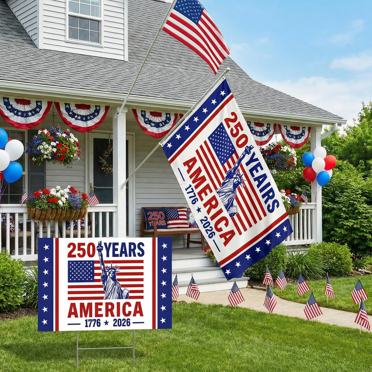 PLTCAT reinforced stitching detail enhances durability for extended patriotic displays