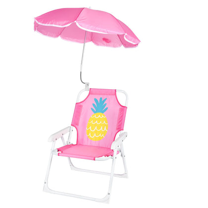 PLULON kids beach chair with umbrella, folding design for easy transport