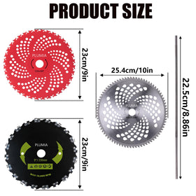 PLUMIA 9-inch 36T carbide tipped blade for tough growth cutting