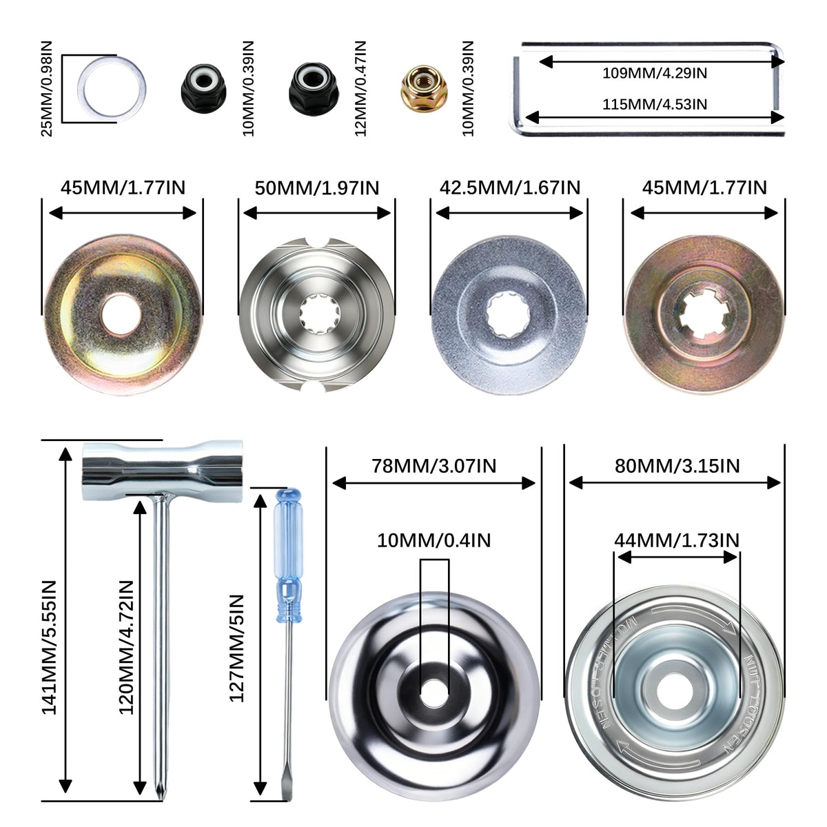 PLUMIA universal adapter kit enables quick blade changes
