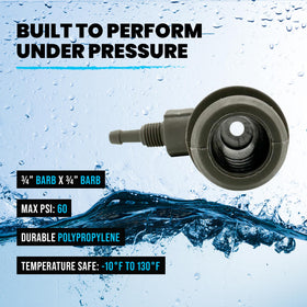Plunge Crafters Ozone Venturi Injector includes automatic shutoff safety feature.