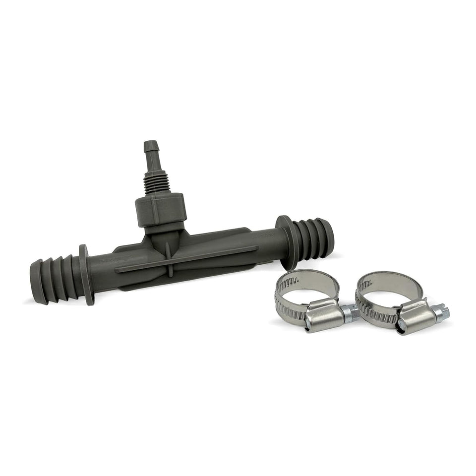 Plunge Crafters Ozone Venturi Injector shows the venturi design for efficient water treatment.