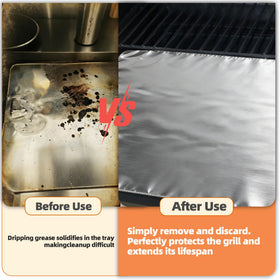 PLUSBROIL BAC410 easy-install liner requires no overhang for safe setup.