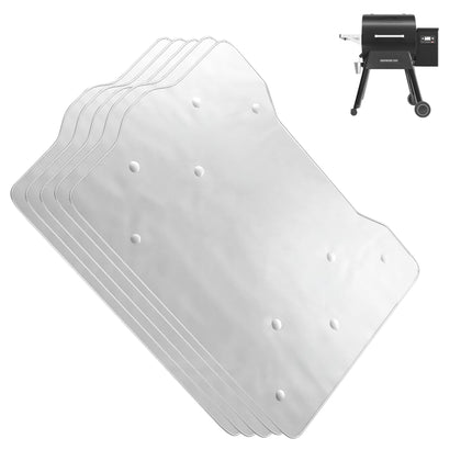 PLUSBROIL BAC506 drip tray liners fitted on Traeger Ironwood 650 for clean, precise grilling.