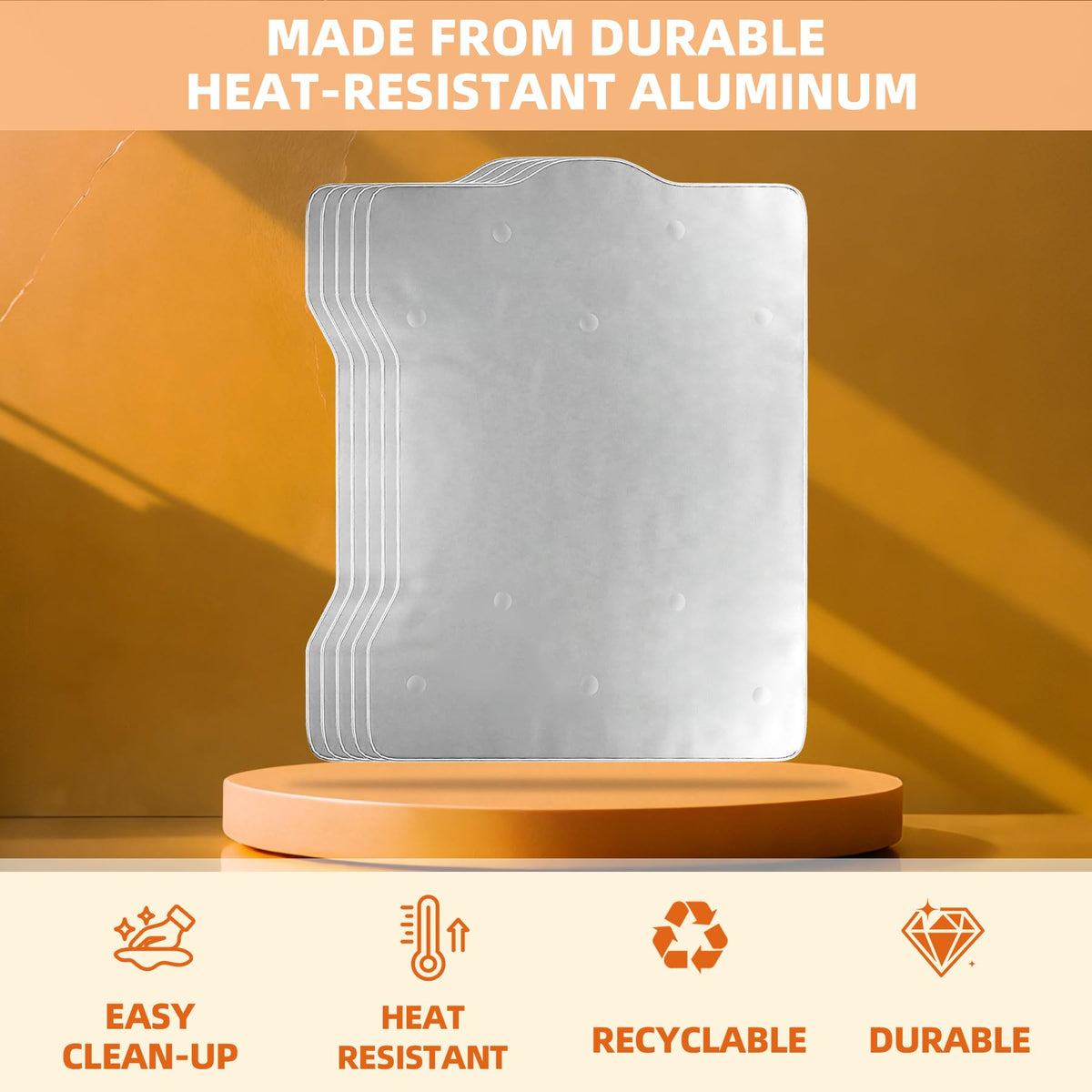 Smooth surface facilitates quick post-meal cleanup after grilling sessions.