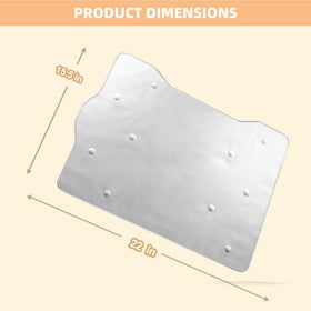 Reinforced-edge close-up showing secure fit on KIT0438 tray during cooking.