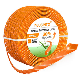 PLUSINTO 0.095 in orange trimmer line, durable nylon for tough yard cuts