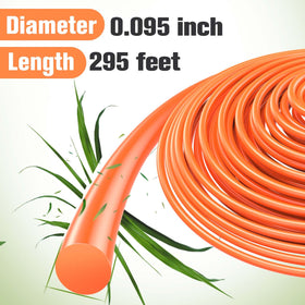 PLUSINTO trimmer line round nylon detail shows robust cross-section for efficiency