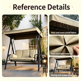 PLUSLEYSC canopy top installs quickly for secure outdoor shade on any swing.