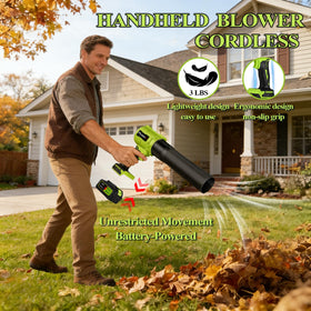 Plymax patio cleaning in action with strong airflow