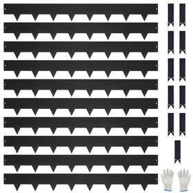 Pmango 10-pack galvanized edging with 6.5-inch height and black coating for defined borders.