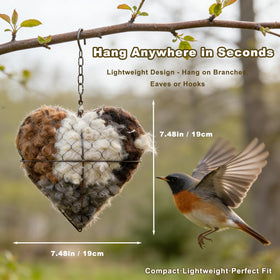 PMDYBY fiber nest heart closeup reveals soft natural fibers