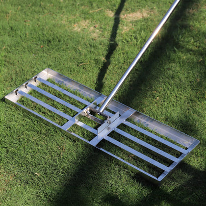 PMKBVI lawn leveling rake with 30x10 wide head for fast ground leveling