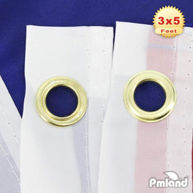 PMLAND flag featuring brass grommets for easy hanging