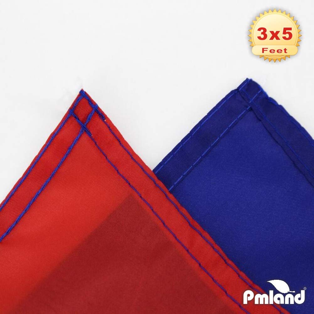 PMLAND flag edge stitching shows durability for windy days
