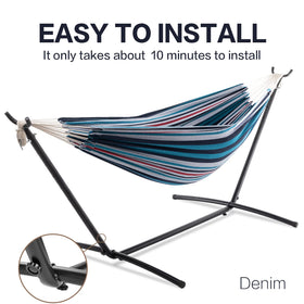PNAEUT 450 lb capacity hammock supports two people with steel frame