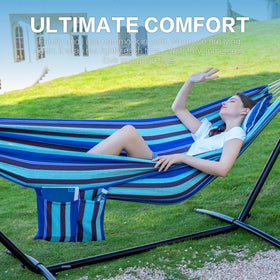 PNAEUT cotton hammock weave feels soft, breathable, and supportive