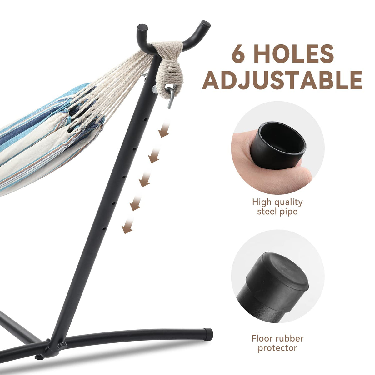 PNAEUT steel stand outdoors showcases durability for patio lounging.